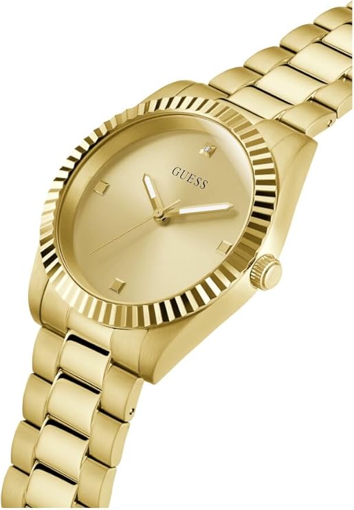 Guess Connoisseur watch angled view showing dial, bezel, and bracelet detail