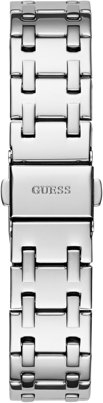 Stainless steel link bracelet of Guess Desire watch with fold-over clasp