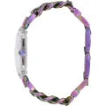 Guess GW0669L2 multicolor purple and black chainlink strap worn on wrist