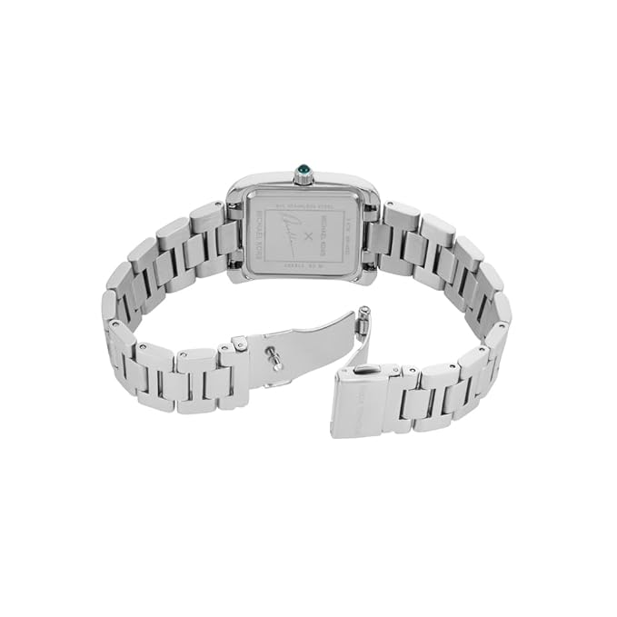 Michael Kors MK4832 watch caseback view showing stainless steel case and bracelet